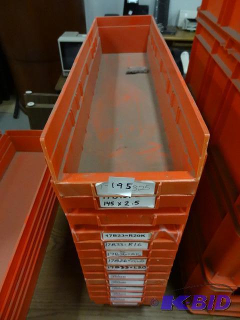 7 x 24 x 3 hardware bins. Qty 17...