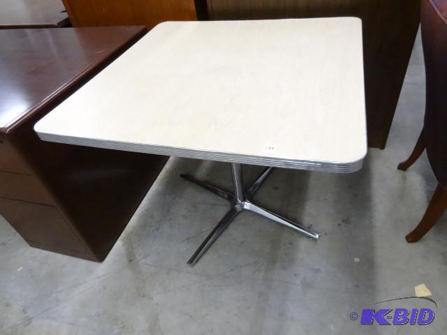 36 x 36 metal framed table...