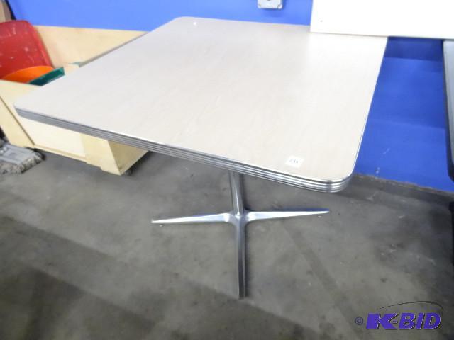 36 x 36 metal framed table...