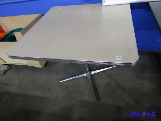 36 x 36 metal framed table...