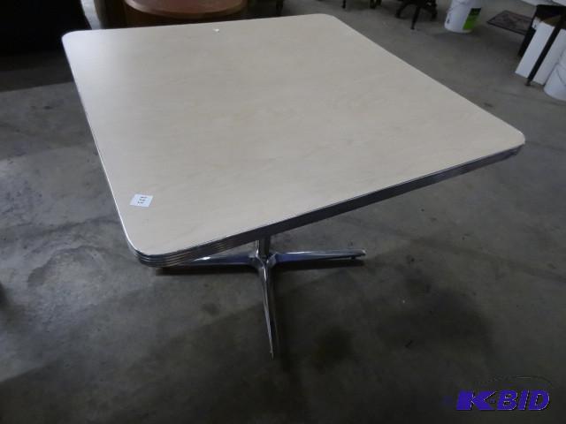 36 x 36 metal framed table...