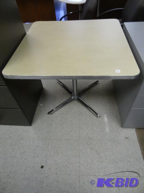 36 x 36 metal framed table...