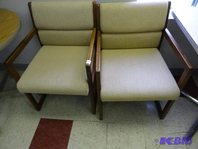 2 matching wood framed side chairs...