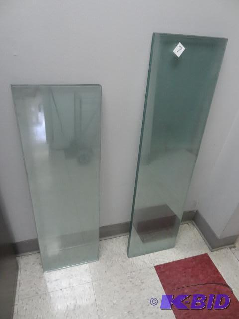10 38.5 glass shelves. Qty 5. 10 x ...