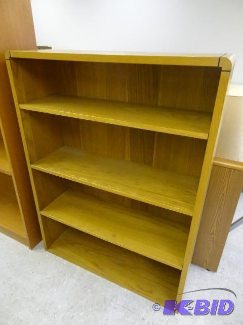 Wood book case with 2 adjustable sh...