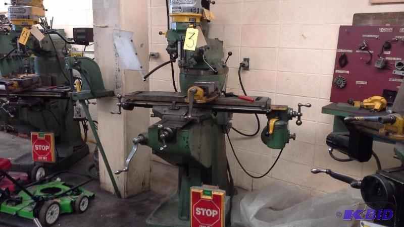 lot 3 image: Bridgeport Mill With Shaping Attachment.