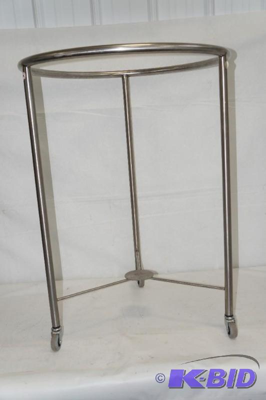 lot 43 image: Blickman Stainless steel garbage can roller.