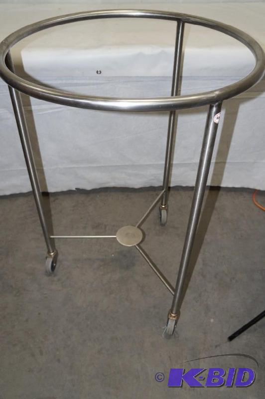 lot 44 image: Blickman Stainless steel garbage can roller.