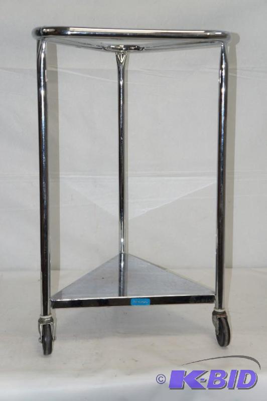 lot 45 image: Chrome Garage Bag Holder With Wheels