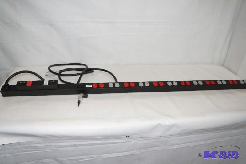 lot 7 image: 30amp Panduit 66 Vertical Rack Mount Power Distributor. New, Still in box.
