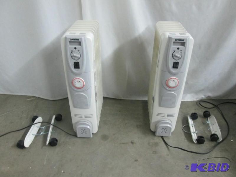 lot 29 image: 2 - Optimus Portable Oil Filled Radiator Heaters