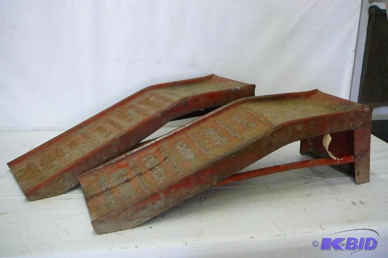 lot 10 image: Pair of car ramps Sold &quotas is&...