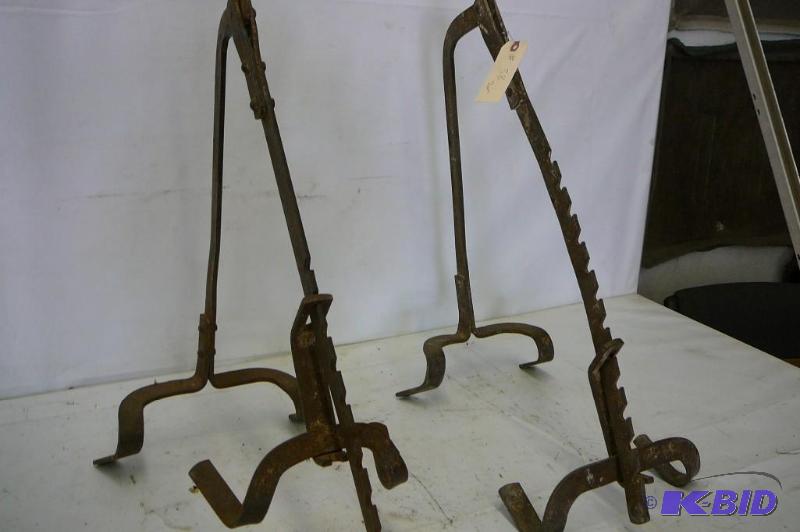 lot 38 image: Pair of ladder scaffolding brackets...