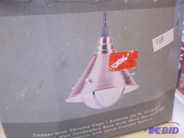 New in box 6 inch pendant light wit...
