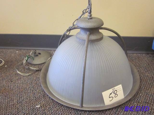 Gray speckled 16 inch domed hanging...