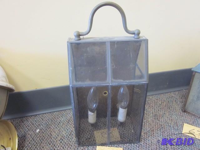 Outdoor light, metal and glass....
