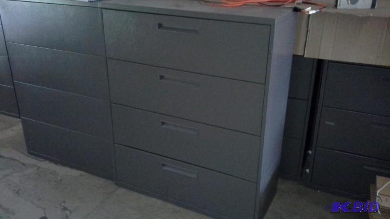 2 four drawer lateral file cabinets,