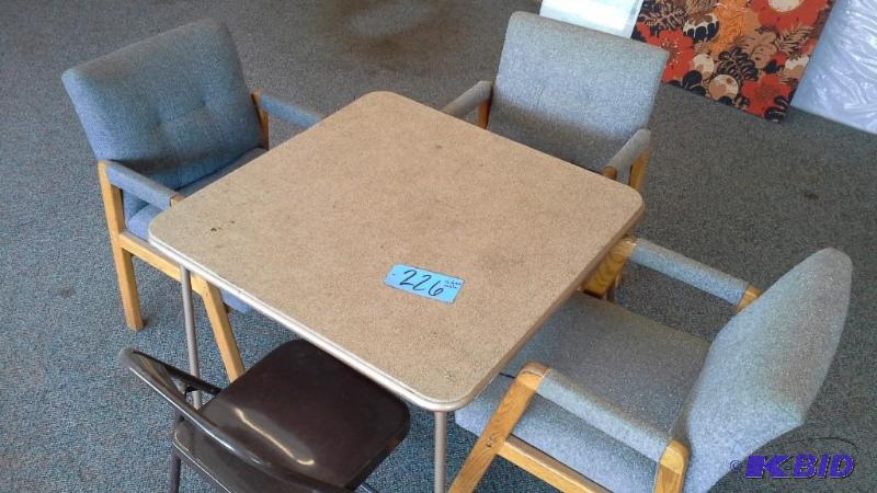 Card table and 4 chairs