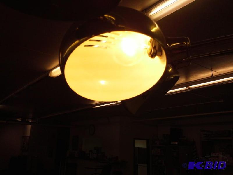 Gold lamp approximately seven feet tall