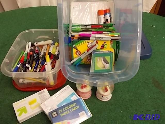 2-Plastic Totes Full Of&nbspSchool...