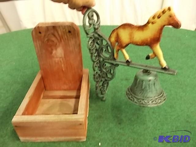 Cast Iron Horse Bell, Redwood Plant...