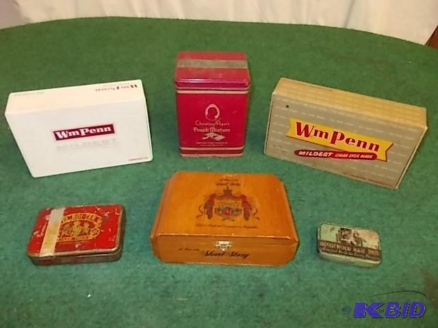 Collection Of Cigar Boxes &amp Tob...
