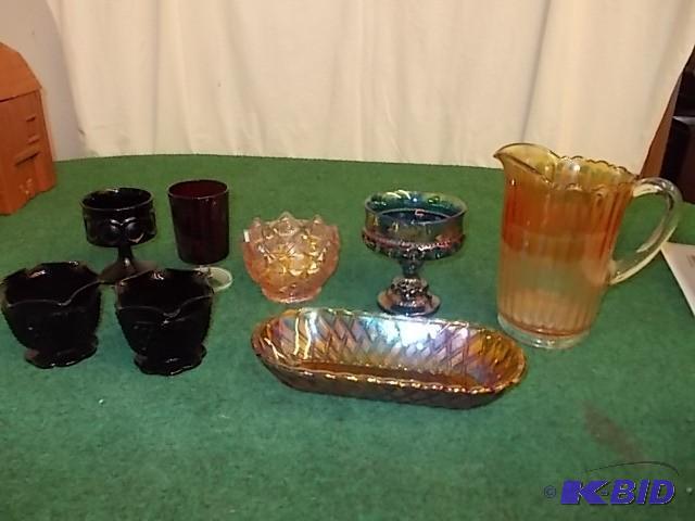 8-Pieces Of Colorful Glassware...