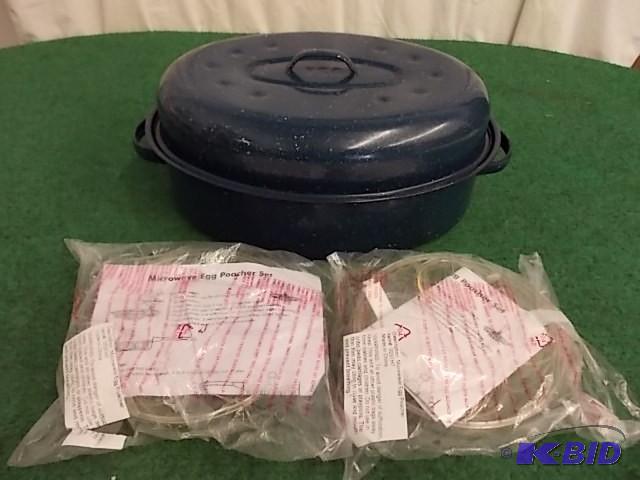 Enamel Roaster (Like New), 2- New M...