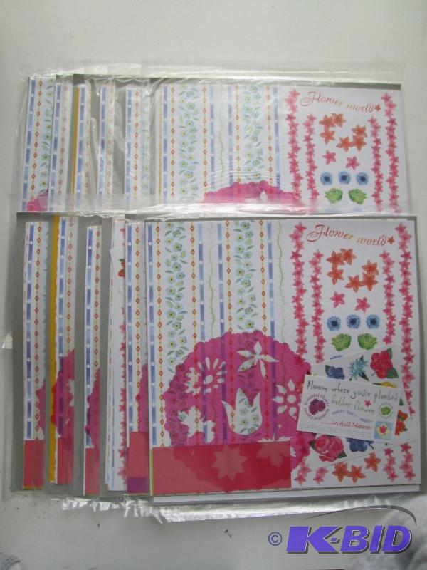 Lot of 12 packages of scrapbook pap...