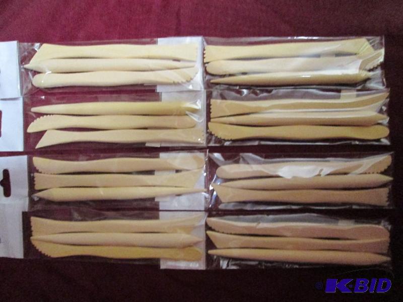 8 packages of wooden clay sculpting...