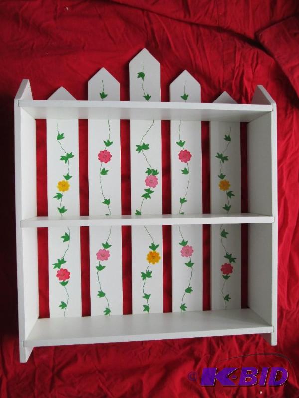 Three tier picket shelf. White in c...