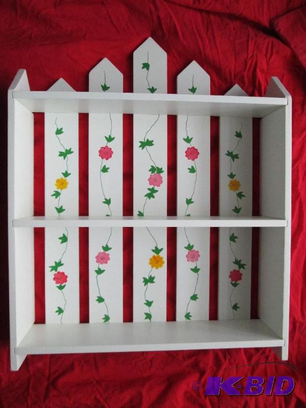Three tier picket shelf. White in c...