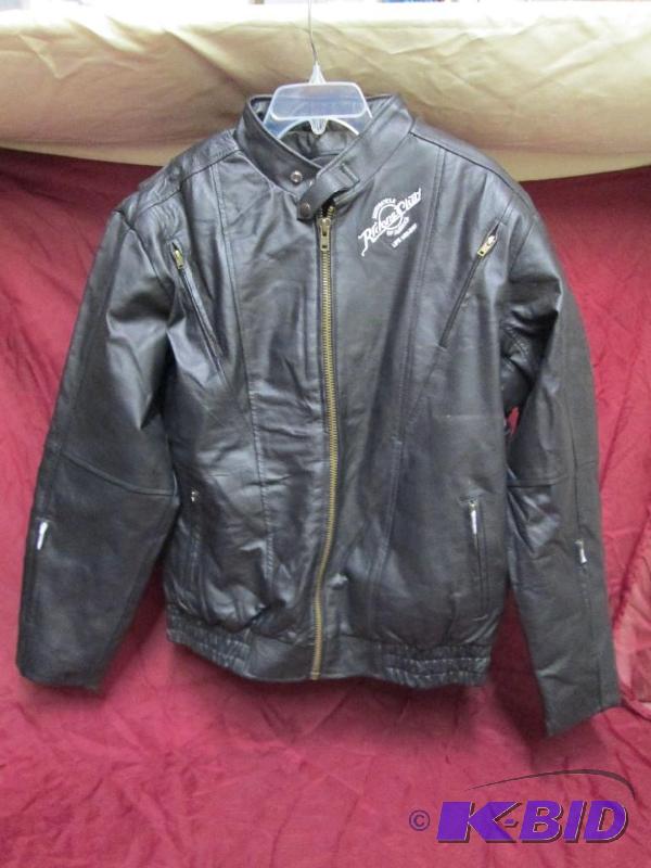New black leather riding jacket fro...