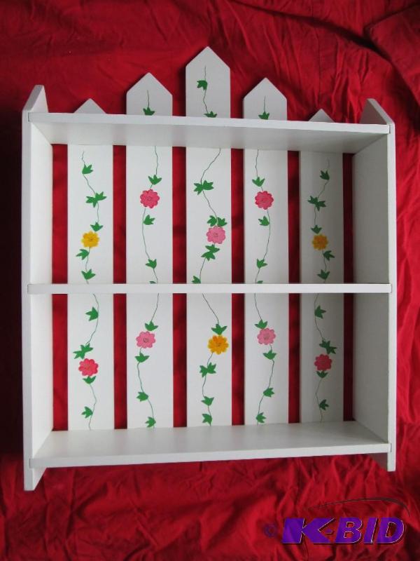 Three tier picket shelf. White in c...