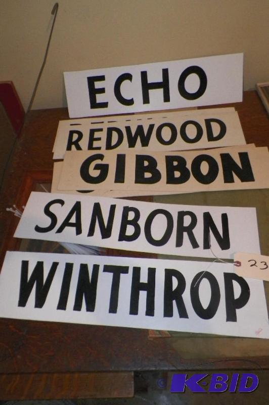 23 old hand painted team signs
