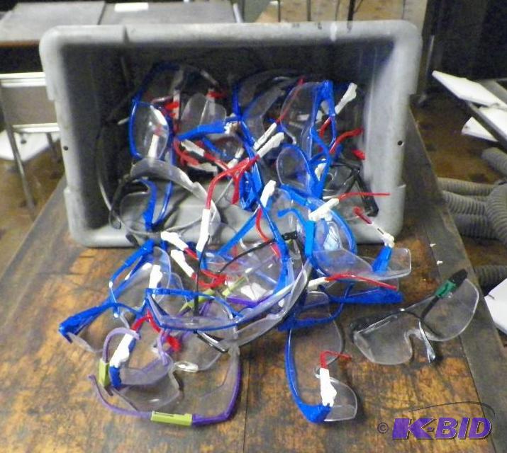 Bin full of safety Glasses