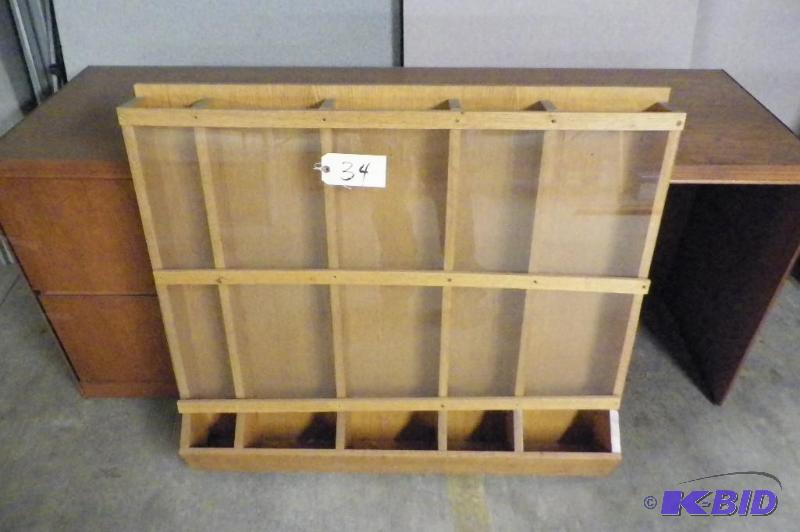 lot 34 image: Oak Storage Cabinet