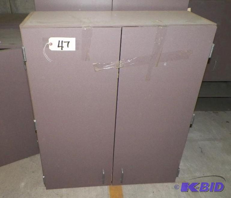 lot 47 image: Purple Wall Cabinet with Adjustable Shelf