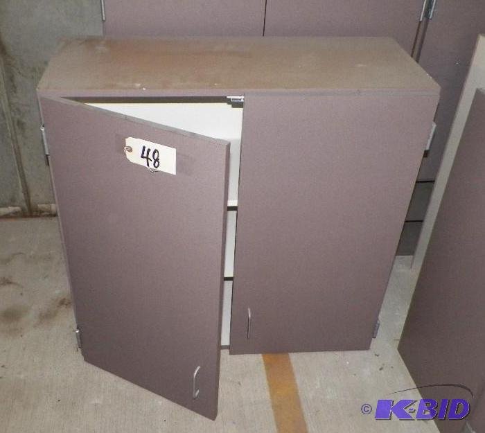 lot 48 image: Purple Wall Cabinet with 2 Adjustable Shelves