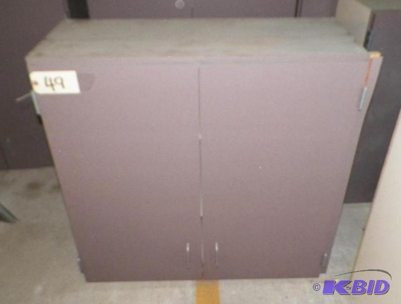 lot 49 image: Purple Wall Cabinet with 2 Adjustable Shelves