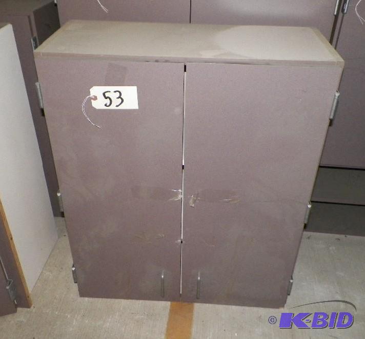 lot 53 image: Purple Wall Cabinet with 2 Adjustable Shelves