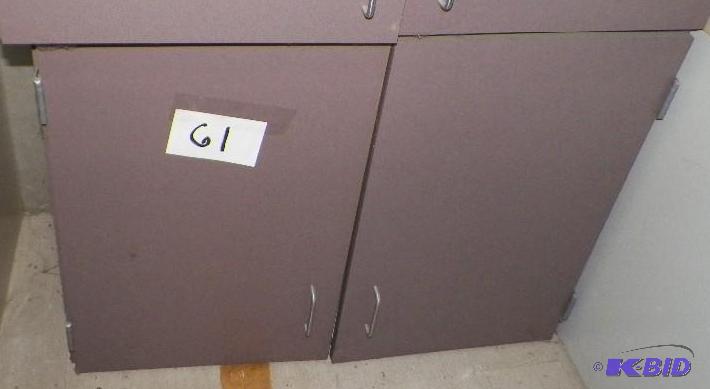 lot 61 image: Purple Wall Cabinet with Adjustable Shelf
