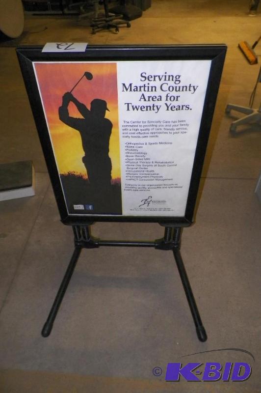lot 72 image: 2 Sided Display Sign