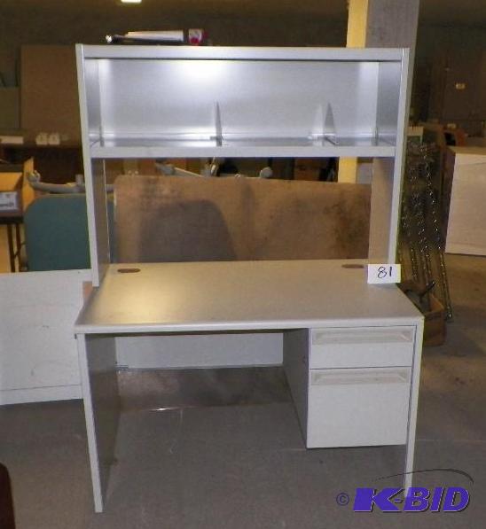 lot 81 image: 48 Inch Wide Metal Desk