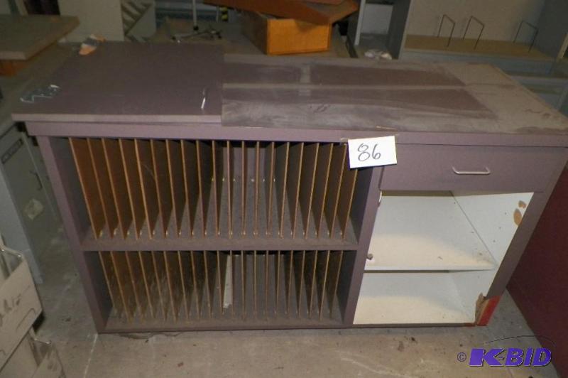 lot 86 image: Purple Cabinet with Dividers