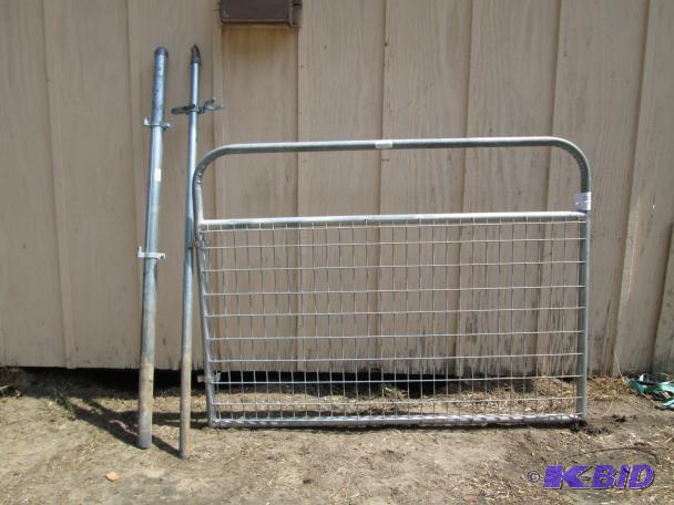 lot 3 image: Steel Gate. 68" Wide X 50"...