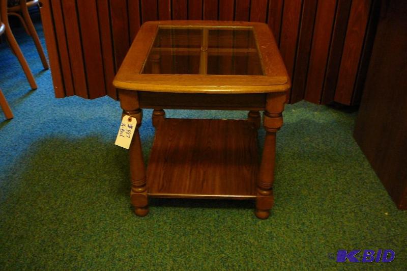 OAK END TABLE Sold &quotas is&quot...