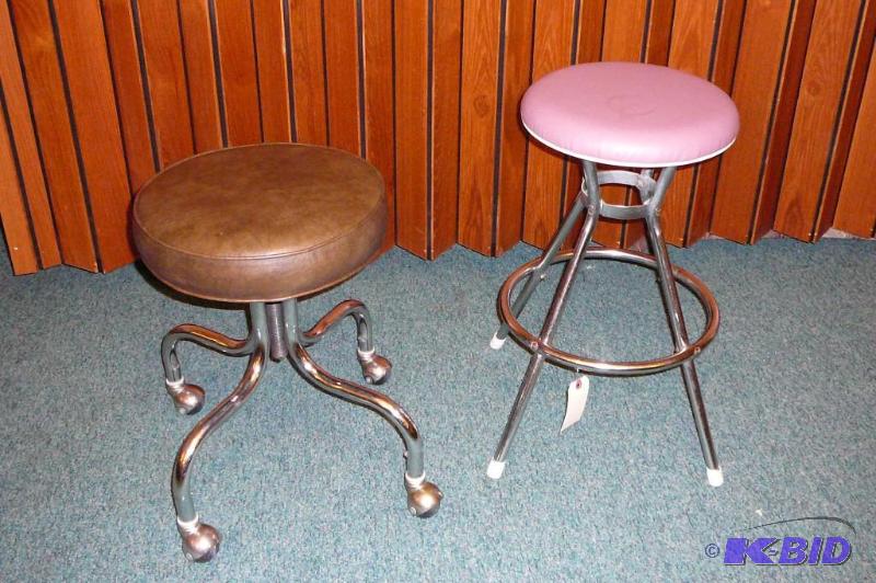 2 STOOL ONE HAS CASTERS Sold &quot...