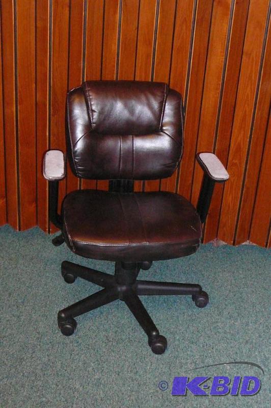 LEATHER OFFICE CHAIR Sold &quotas ...