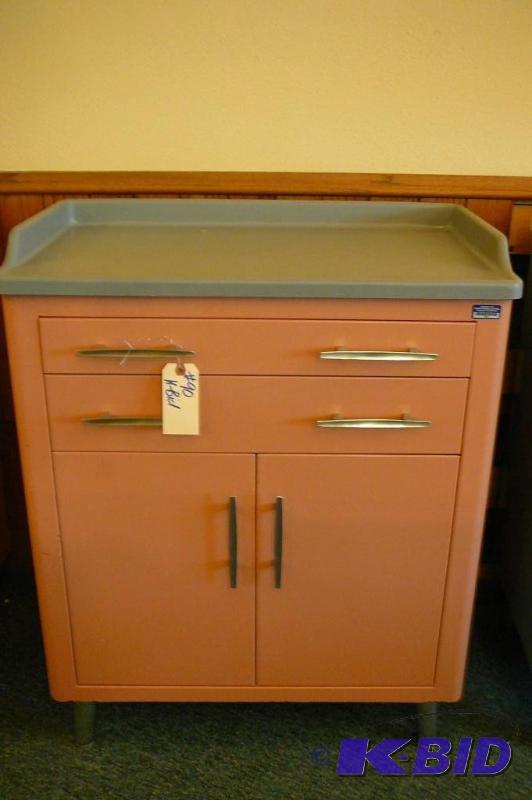 METAL STORAGE CABINET 2 DRAWER WITH...